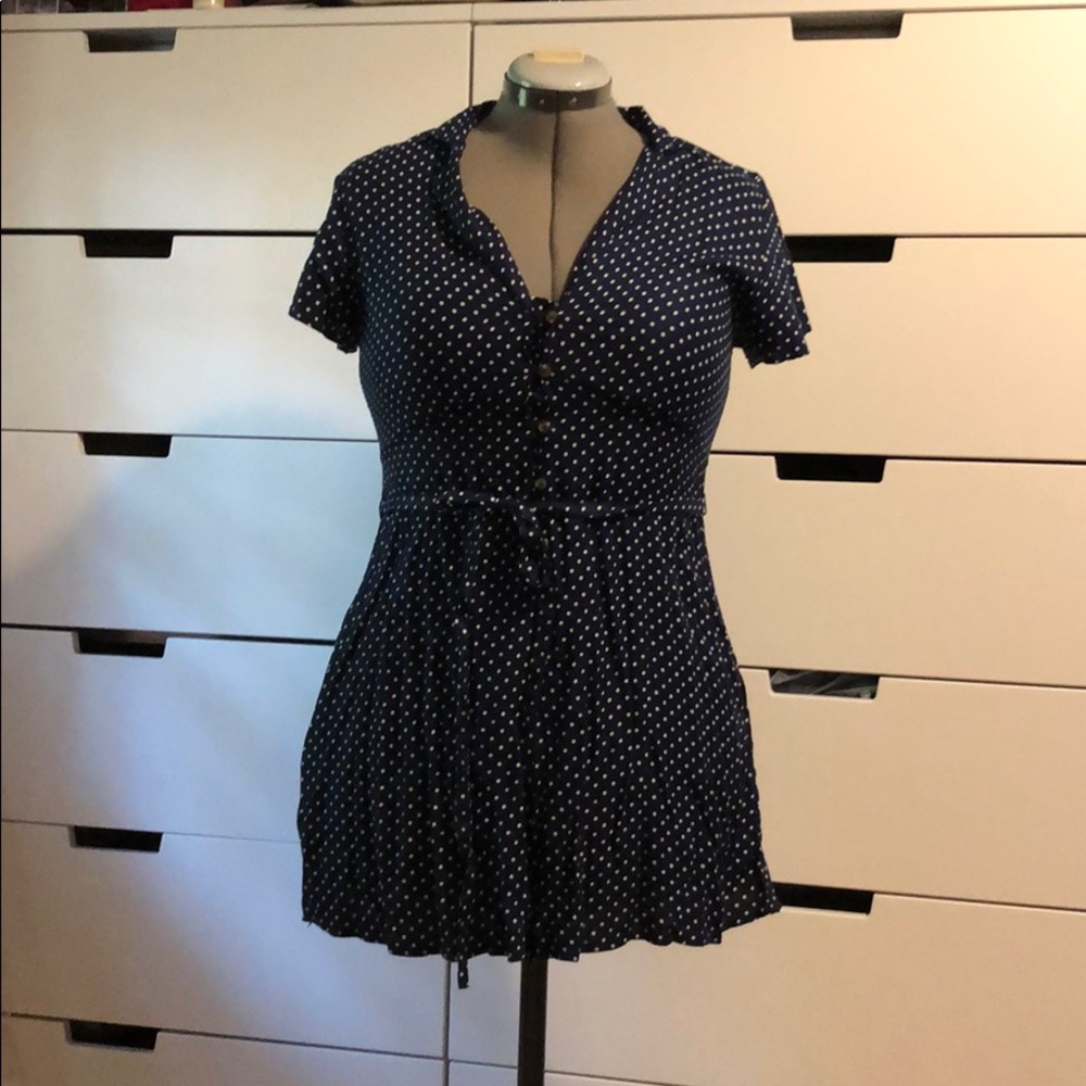Blue Polka Dot Romper - American Eagle size M